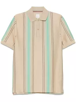 Полосатая рубашка-поло Paul Smith, нейтральный