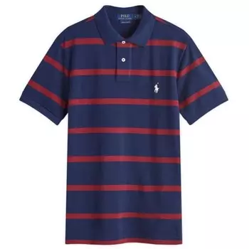 Полосатая рубашка-поло Polo Ralph Lauren, синий