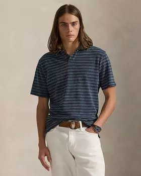 Полосатая рубашка поло Polo Ralph Lauren, синий