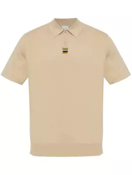 Полосатая рубашка-поло с фирменным принтом Пола Смита Paul Smith, нейтральный