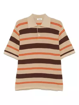 Полосатая рубашка поло SANDRO, нейтральный