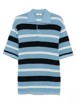Полосатая рубашка поло SANDRO, синий