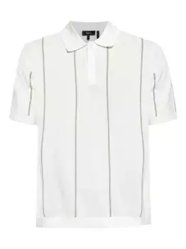 Полосатая рубашка-поло Theory, белый