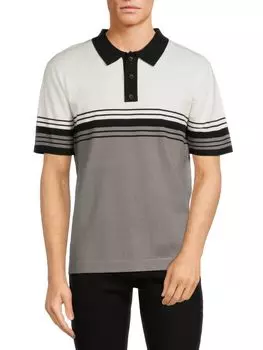 Полосатая рубашка-поло Truth, цвет Grey Black