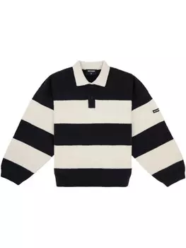 Полосатая рубашка-поло WRSTBHVR, черный