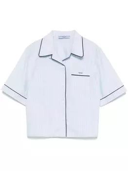 Полосатая рубашка Prada, синий