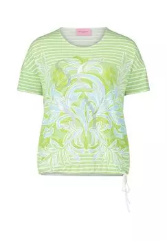 Полосатая рубашка с цветочным принтом BETTY BARCLAY, цвет Green Cream