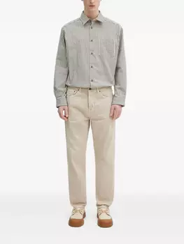 Полосатая рубашка с длинными рукавами APC Malo A.P.C., серый