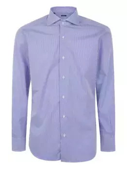 Полосатая рубашка с длинными рукавами Barba, синий