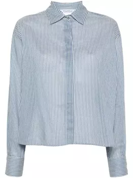 Полосатая рубашка с длинными рукавами Max Mara, синий