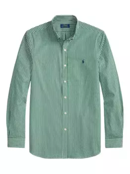 Полосатая рубашка с длинными рукавами POLO RALPH LAUREN, зеленый