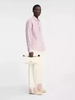 Полосатая рубашка с длинными рукавами Симон Jacquemus, красный/белый