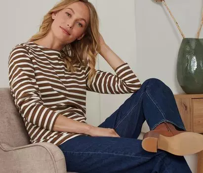 Полосатая рубашка с длинными рукавами Tchibo