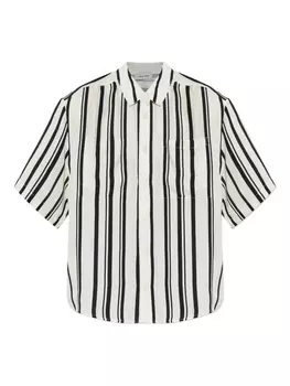 Полосатая рубашка с коротким рукавом ANINE BING, нейтральный