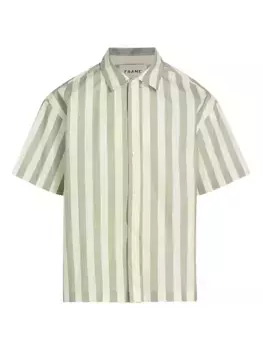 Полосатая рубашка с коротким рукавом Frame, цвет desert sage stripe