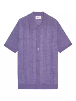 Полосатая рубашка с короткими рукавами NN07, фиолетовый