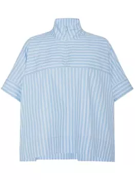 Полосатая рубашка с короткими рукавами Rosetta Getty, синий