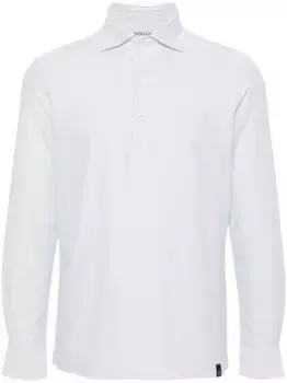 Полосатая рубашка с логотипом Boggi Milano, синий