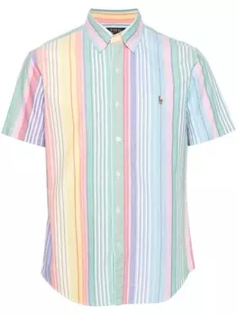 Полосатая рубашка с логотипом Polo Pony Polo Ralph Lauren, зеленый