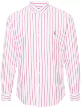 Полосатая рубашка с логотипом Polo Pony Polo Ralph Lauren, розовый