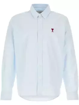 Полосатая рубашка с монограммой Ami De Coeur AMI Paris, синий