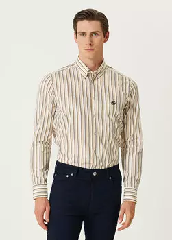 Полосатая рубашка с рисунком Etro, желтый