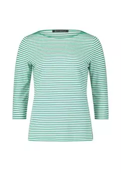 Полосатая рубашка с вырезом «лодочка» BETTY BARCLAY, цвет Green Cream