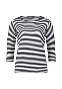 Полосатая рубашка с вырезом «лодочка» BETTY BARCLAY, темно-синий