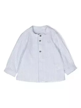 Полосатая рубашка с вышитым логотипом Tartine Et Chocolat, синий