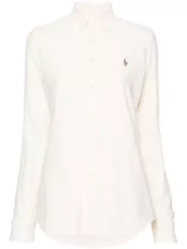 Полосатая рубашка с вышивкой Polo Pony Polo Ralph Lauren, желтый