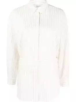 Полосатая рубашка с завязками Fabiana Filippi, белый