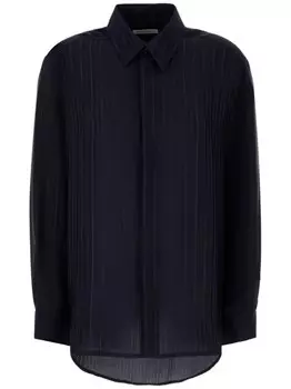 Полосатая рубашка Saint Laurent, синий