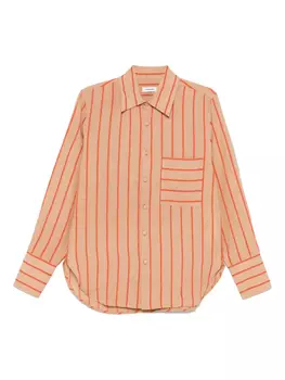 Полосатая рубашка SANDRO, коричневый