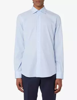 Полосатая рубашка Sartoria Italiana, светло-синий