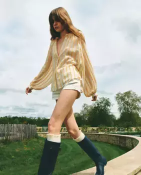 Полосатая рубашка Sfera, желтый