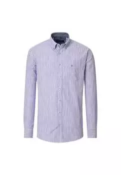 Полосатая рубашка свободного кроя Casamoda, голубой