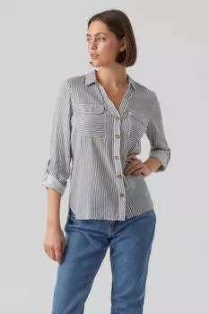 Полосатая рубашка Vero Moda, синий