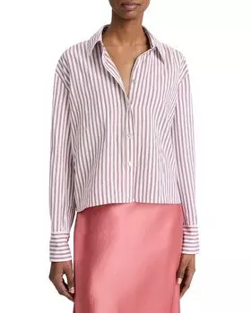 Полосатая рубашка Vince, розовый