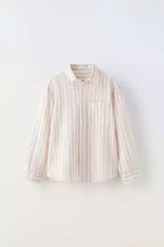 Полосатая рубашка Zara, красный