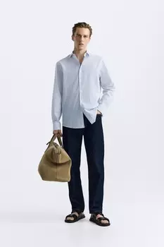 Полосатая рубашка ZARA, полосатый