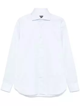 Полосатая рубашка Zegna, синий