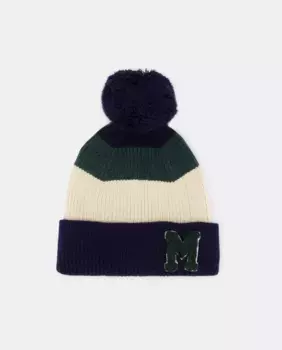 Полосатая шапка для мальчика Kids El Corte Ingls, цвет 530 Verde Oscuro