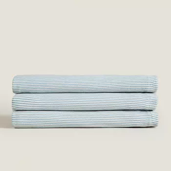 Полосатая скатерть Zara Home, белый/голубой
