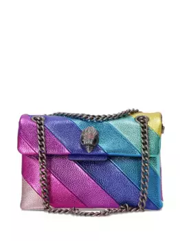 Полосатая сумка через плечо с цепочным ремешком Kurt Geiger London, синий