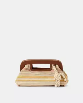 Полосатая сумка через плечо с ручкой-шнурком Latouche, жёлтый