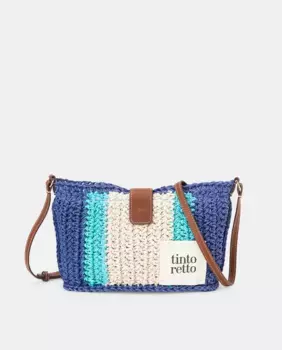 Полосатая сумка через плечо Tintoretto, цвет 400 Azul