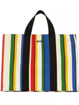 Полосатая сумка MSGM, белый