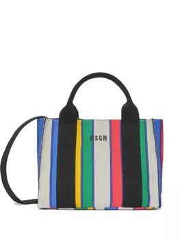 Полосатая сумка-тоут MSGM, черный
