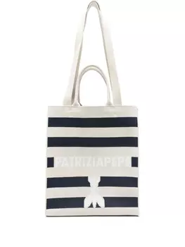 Полосатая сумка-тоут Patrizia Pepe, нейтральный