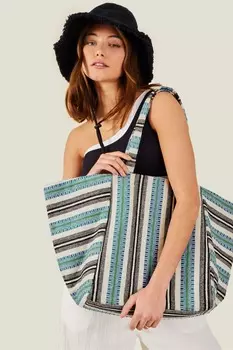 Полосатая сумка-тоут с крыльями Accessorize, синий